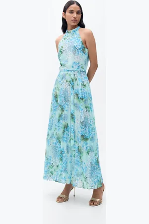 MANGO Plisséekleid mit Blumenmuster - Damen - S