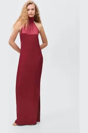 MANGO Satiniertes Neckholderkleid - Mädchen - XL