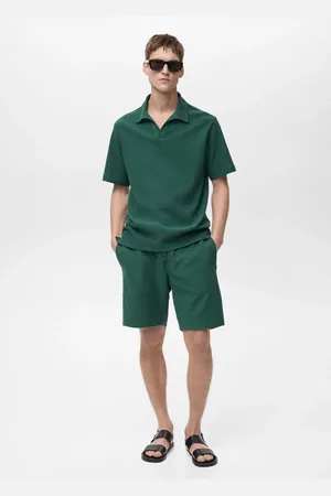 MANGO Strukturierte Bermudashorts aus Baumwolle mit Kordelzug - Herren - L