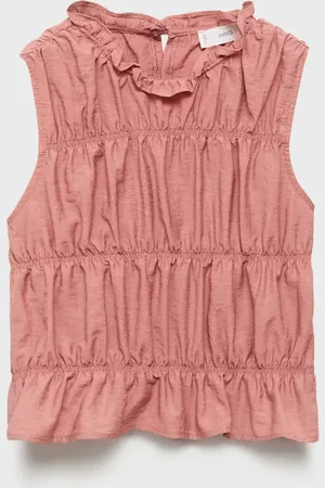 MANGO Leinen-Top mit gerafften Details - Kinder - 6