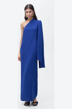 MANGO Langes Kleid mit Ballonärmeln - Damen - XL