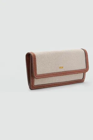 MANGO Rechteckige Canvas-Geldbörse mit Kontrast - Damen - Einheitsgröße