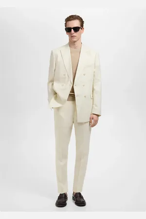 MANGO Slim-Fit-Anzughose Amalfi aus 100 % Leinen - Herren - 46