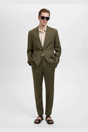 MANGO Slim-Fit-Sakko Amalfi aus 100 % Leinen - Herren - 48