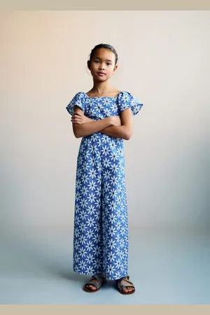 MANGO Geblümter Jumpsuit mit rückwärtiger Öffnung - Kinder - 12