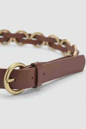 MANGO Kombinierter Gürtel mit Metallringen - Damen - M