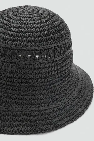 MANGO Bucket Hat aus Stroh - Mädchen - Einheitsgröße