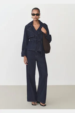 MANGO High-Waist-Jeans mit weitem Bein - Damen - M