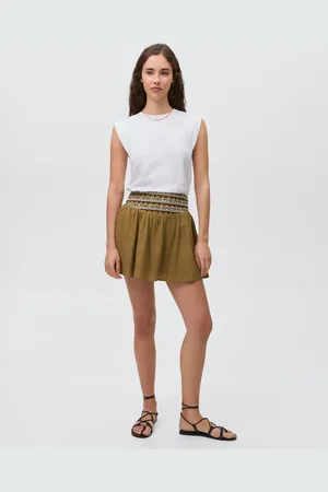 MANGO Kurzer Rock mit besticktem Bund - Mädchen - XXS