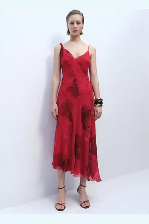 MANGO Asymmetrisches Kleid mit Blumenmuster - Damen - XL