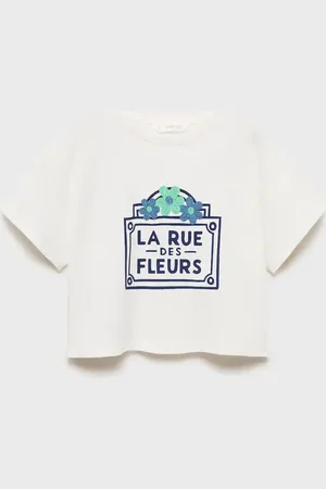 MANGO Gemustertes Cropped-T-Shirt - Kinder - 9-10 Jahre