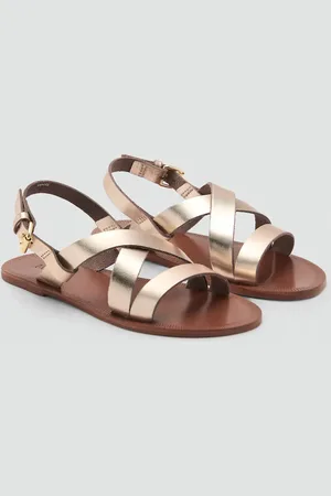 MANGO Riemen-Sandale im Metallic-Look - Kinder - 30