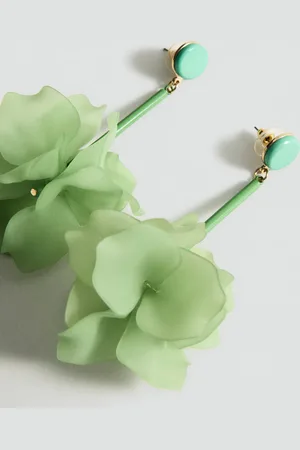 MANGO Blumen-Ohrhänger - Damen - Einheitsgröße