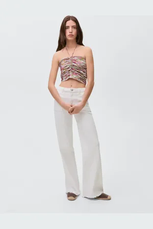 MANGO Baumwoll-Top mit Raffdetails - Mädchen - L