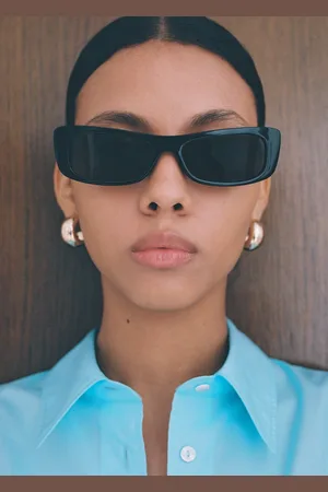 MANGO Sonnenbrille mit viereckiger Brillenfassung - Damen - Einheitsgröße