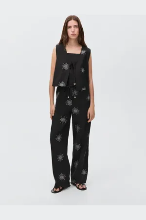 MANGO Lange Hose mit Stickdetails - Mädchen - M