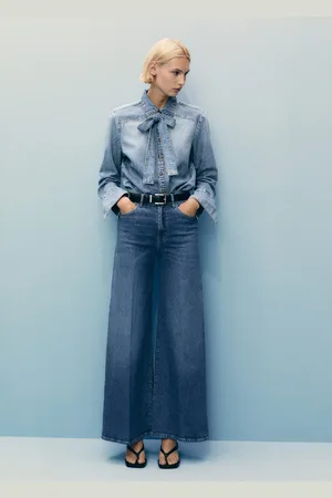 MANGO Wideleg-Jeans mit hohem Bund - Damen - 42