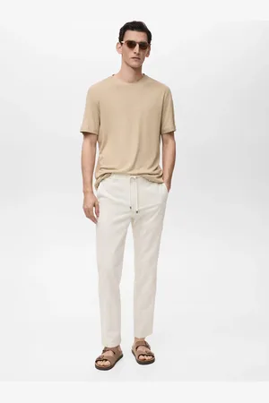 MANGO Nadelstreifenhose aus Leinen - Herren - 38