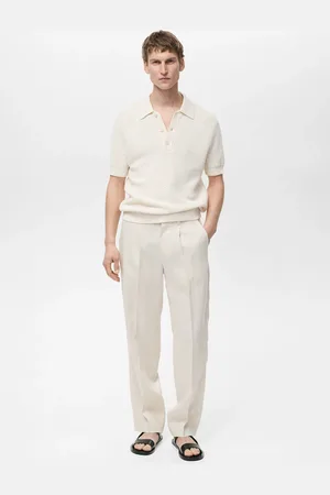 MANGO Bundfaltenhose aus 100 % Leinen - Herren - 44