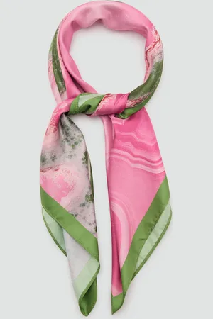 MANGO Satin-Schal mit abstraktem Muster - Damen - Einheitsgröße