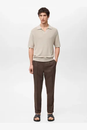 MANGO Regular-Fit-Leinenhose - Herren - 42