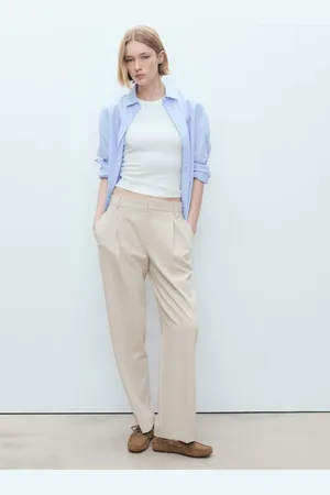 MANGO Gerade Bundfaltenhose - Damen - 46