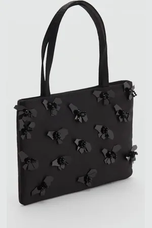 MANGO Handtasche mit Blumenapplikationen - Damen - Einheitsgröße