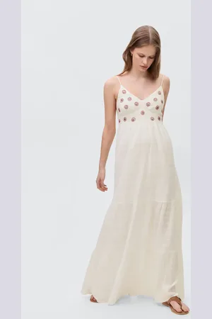 MANGO Baumwollkleid mit gestickten Details - Mädchen - S