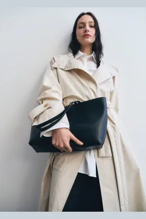 MANGO Mittelgroße Shopper-Bag aus Leder - Damen - Einheitsgröße