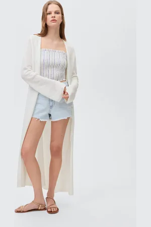 MANGO Lange Strickjacke - Mädchen - M