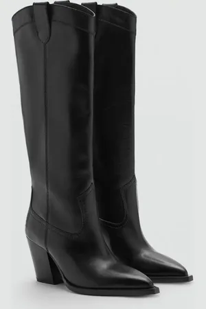 MANGO Cowboy-Stiefel aus Leder - Damen - 39