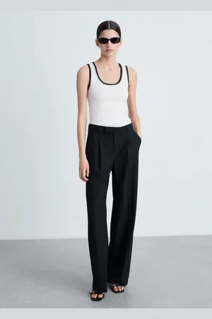 MANGO Ausgeschnittenes Top mit Kontrastborten - Damen - M