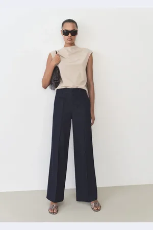 MANGO High-Waist-Jeans mit weitem Bein - Damen - S
