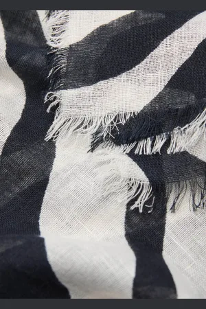 MANGO Schal Leinenmischung Zebra - Damen - Einheitsgröße