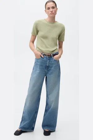 MANGO Jersey Baumwolle Strick mit kurzen Ärmeln - Damen - XL