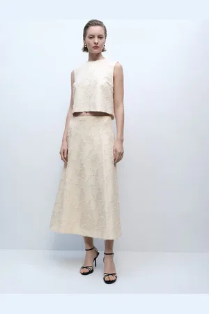 MANGO Ausgestellter Rock mit Textur - Damen - M