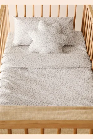 MANGO Gemusterter Bettbezug aus Baumwoll-Perkal für Kinderbettchen - Home - 100x120cm