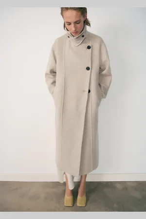 MANGO Zweireihiger Mantel aus Woll-Mix - Damen - L