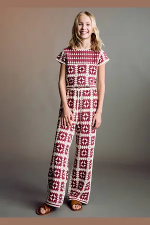 MANGO Häkel-Top in Cropped-Länge - Kinder - 11-12 Jahre