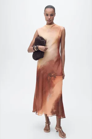 MANGO Langes Kleid mit Farbverlauf - Damen - XS