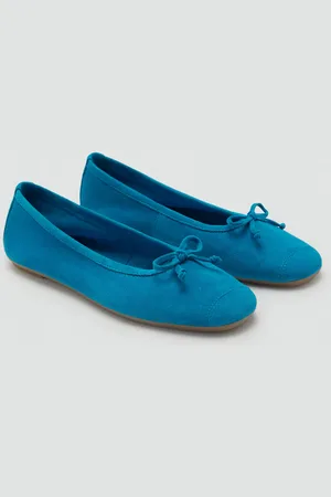 MANGO Ballerinas aus Wildleder mit Schleife - Damen - 40