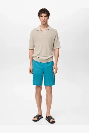 MANGO Leinen-Bermudashorts mit Kordelzug - Herren - 42