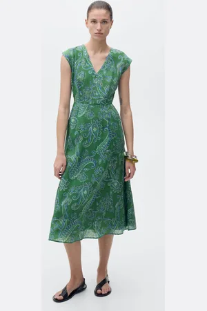 MANGO Kleid aus Ramie mit Paisleymuster - Damen - S