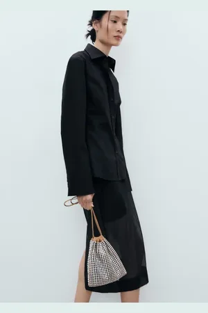 MANGO Handtasche mit Strassverzierung - Damen - Einheitsgröße