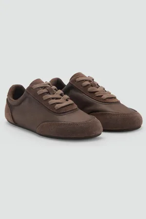 MANGO Geschnürte Sneakers aus Rauleder - Damen - 41