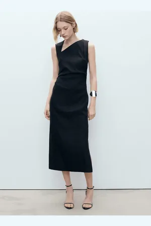 MANGO Asymmetrisches Leinenkleid - Damen - L