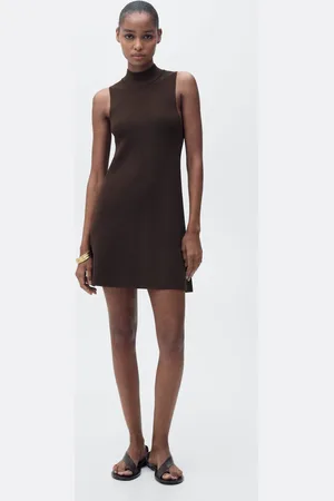 MANGO Strickkleid mit halbhohem Kragen - Damen - S