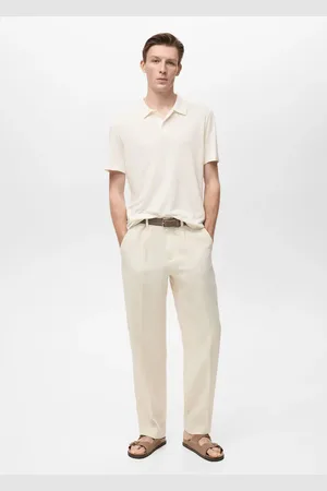 MANGO Slim Fit-Poloshirt aus Leinen - Herren - XL