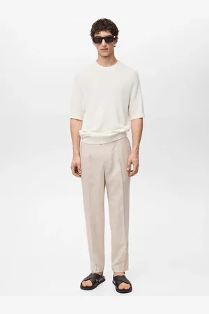 MANGO Regular-Fit-Leinenhose - Herren - 38