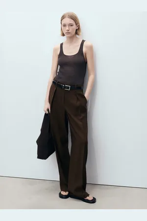 MANGO Wideleg-Bundfaltenhose - Damen - 44